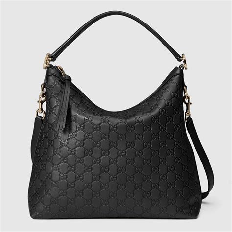 leather gucci hobo bag|gucci guccissima hobo bag.